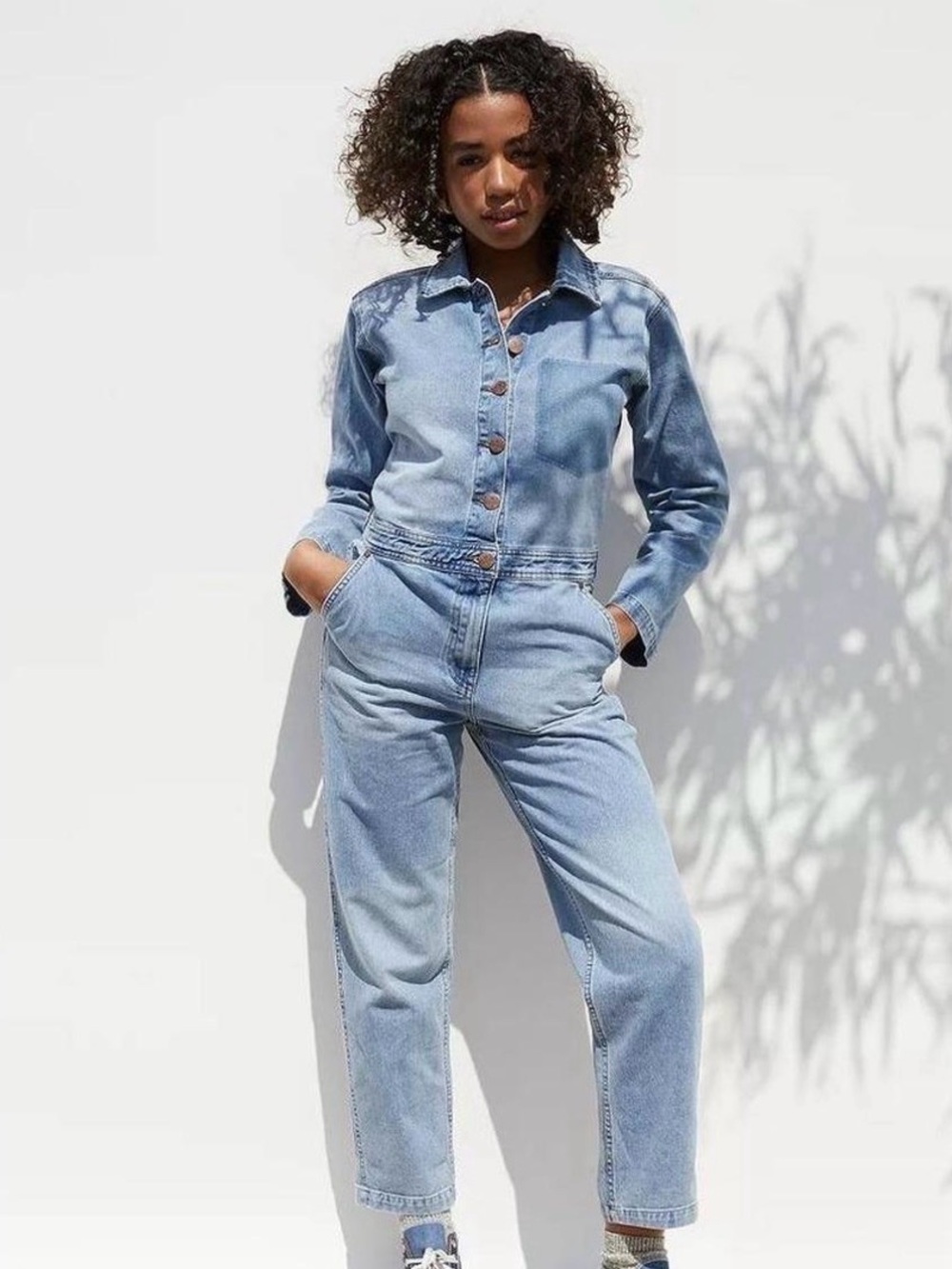Wrangler / Billabong Denim Utility Jumpsuit - Light Blue